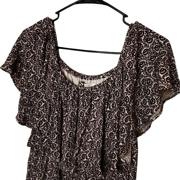 Rebecca Minkoff Havasu Burgundy and Cream Floral Dress sz 10 - Picture 3 of 7